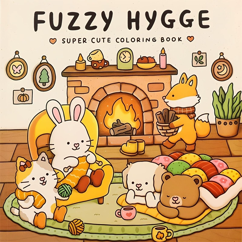 Food Y Snacks Coloring Book - FUZZY HYGGE Livro para colorir com