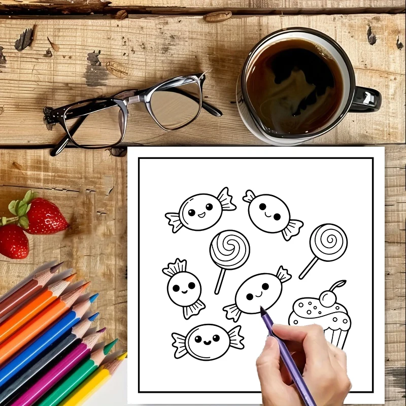 Livro de Colorir COMIDA, BEBID - Food Y Snacks Coloring Book avaliação e preço