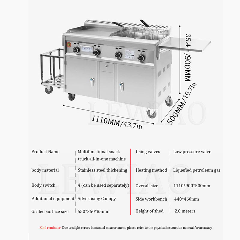 Carrinho de comida móvel, trai - Food Snacks Catering avaliação e preço