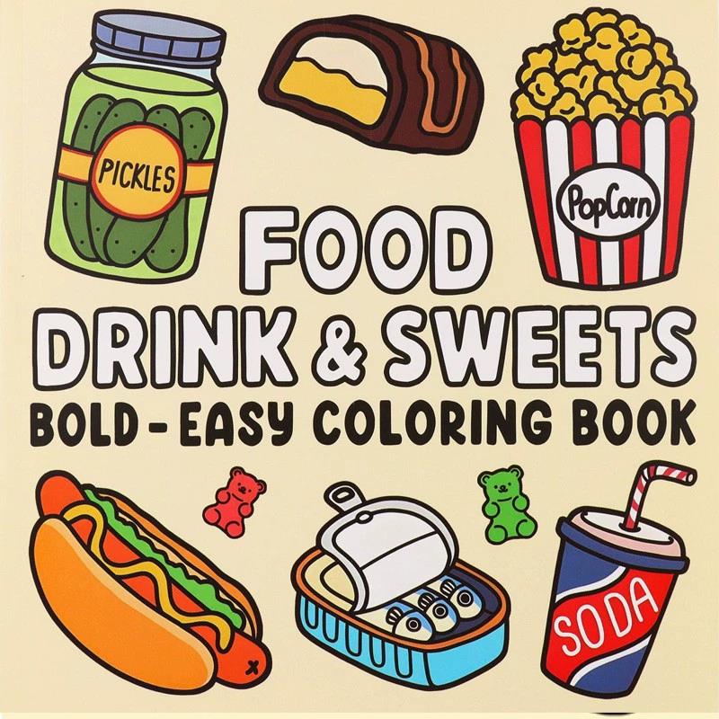 Livro de Colorir de Comidas, B - Food Y Snacks Coloring Book avaliação e preço