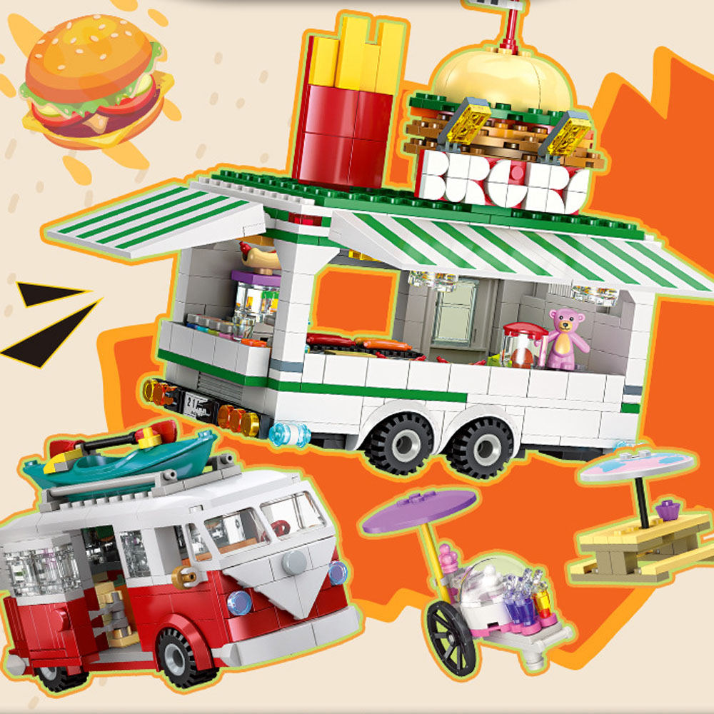 Blocos de Montar Criativos com - Food Snacks To Eat avaliação e preço