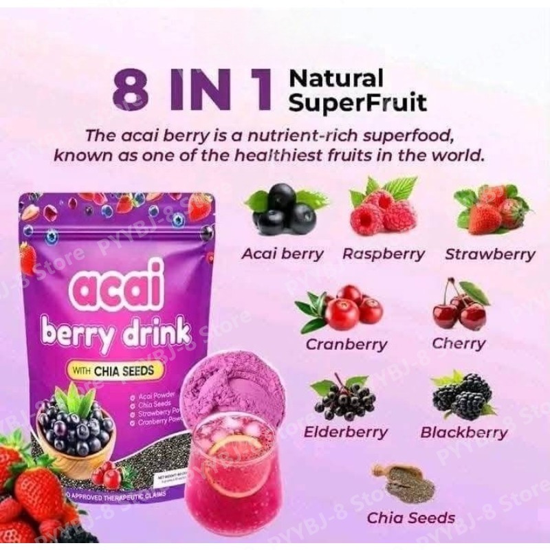 Pó de Bebida de Açaí 10 Pacote - Food Snacks To Eat avaliação e preço