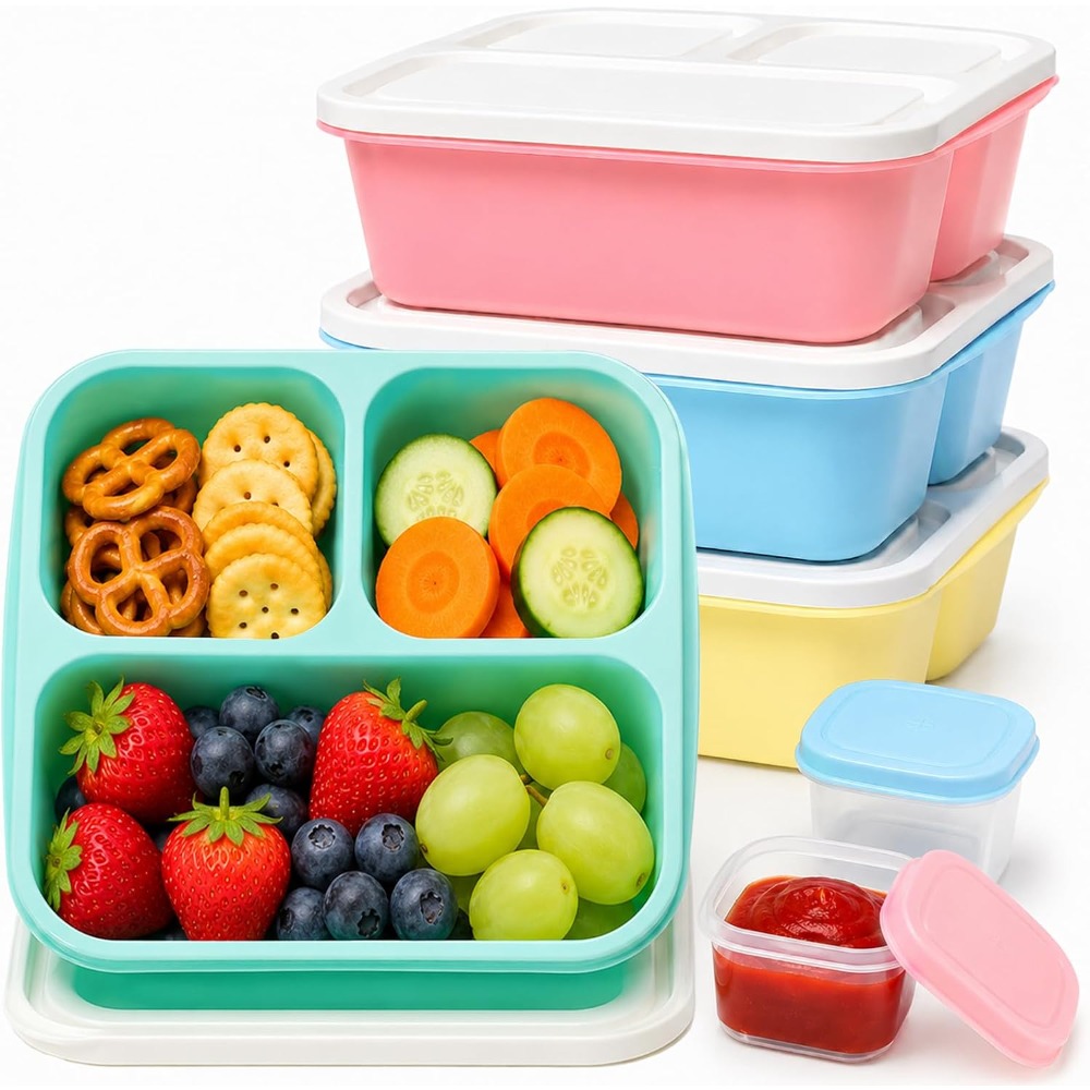 Caixa Bento com 3 Compartiment - Food Snacks To Eat avaliação e preço