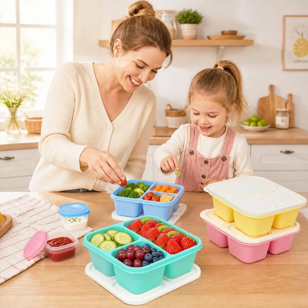 Caixa Bento com 3 Compartiment - Food Snacks To Eat avaliação e preço