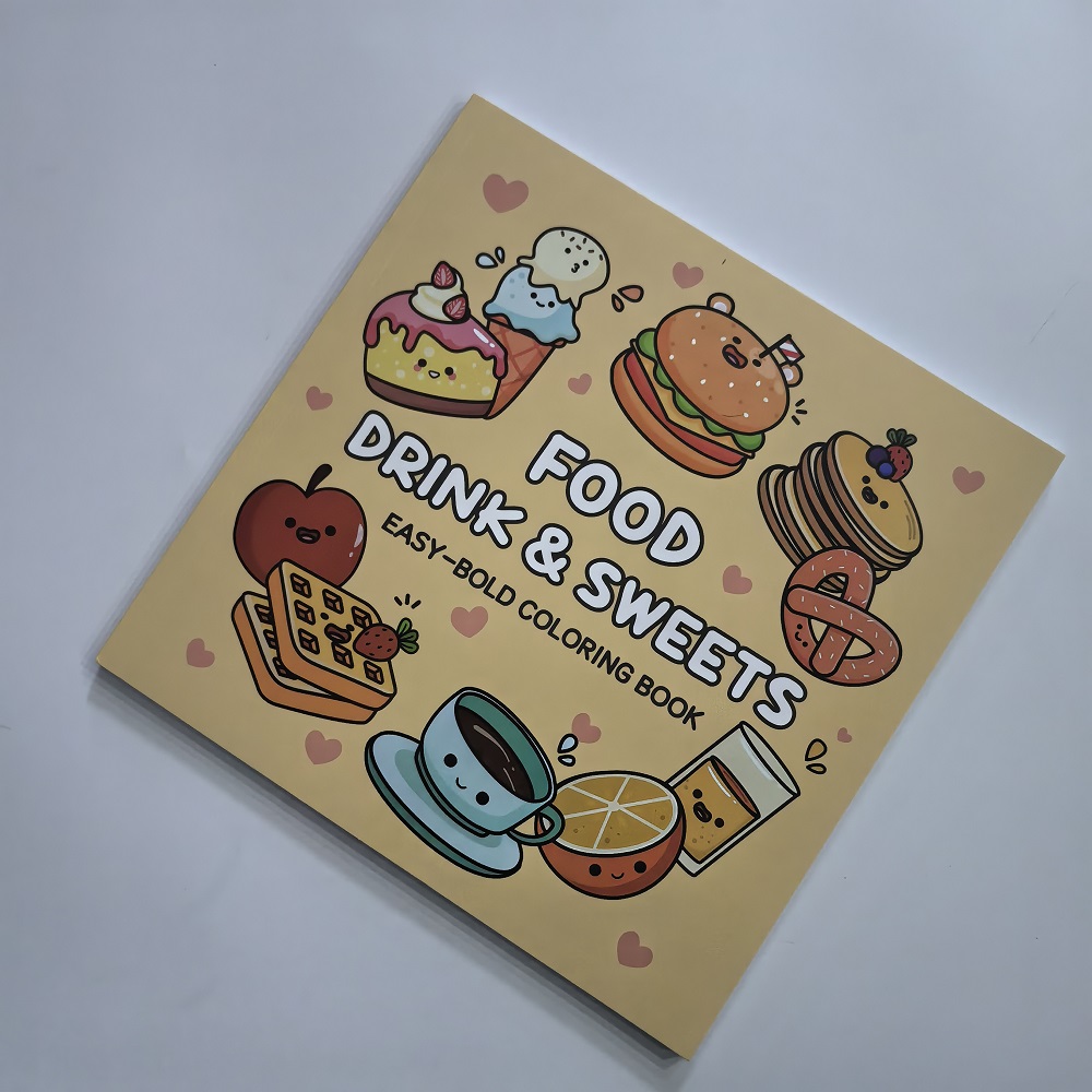 Livro para colorir fácil e ous - Food Y Snacks Coloring Book avaliação e preço