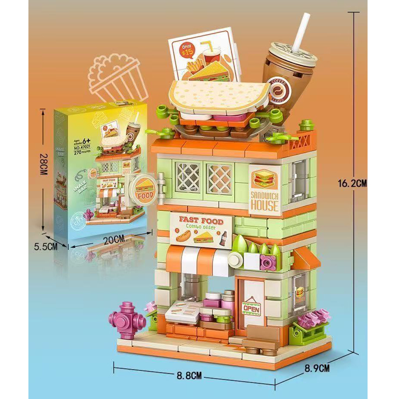Blocos de Montar Criativos: Mo - Food City Snacks avaliação e preço